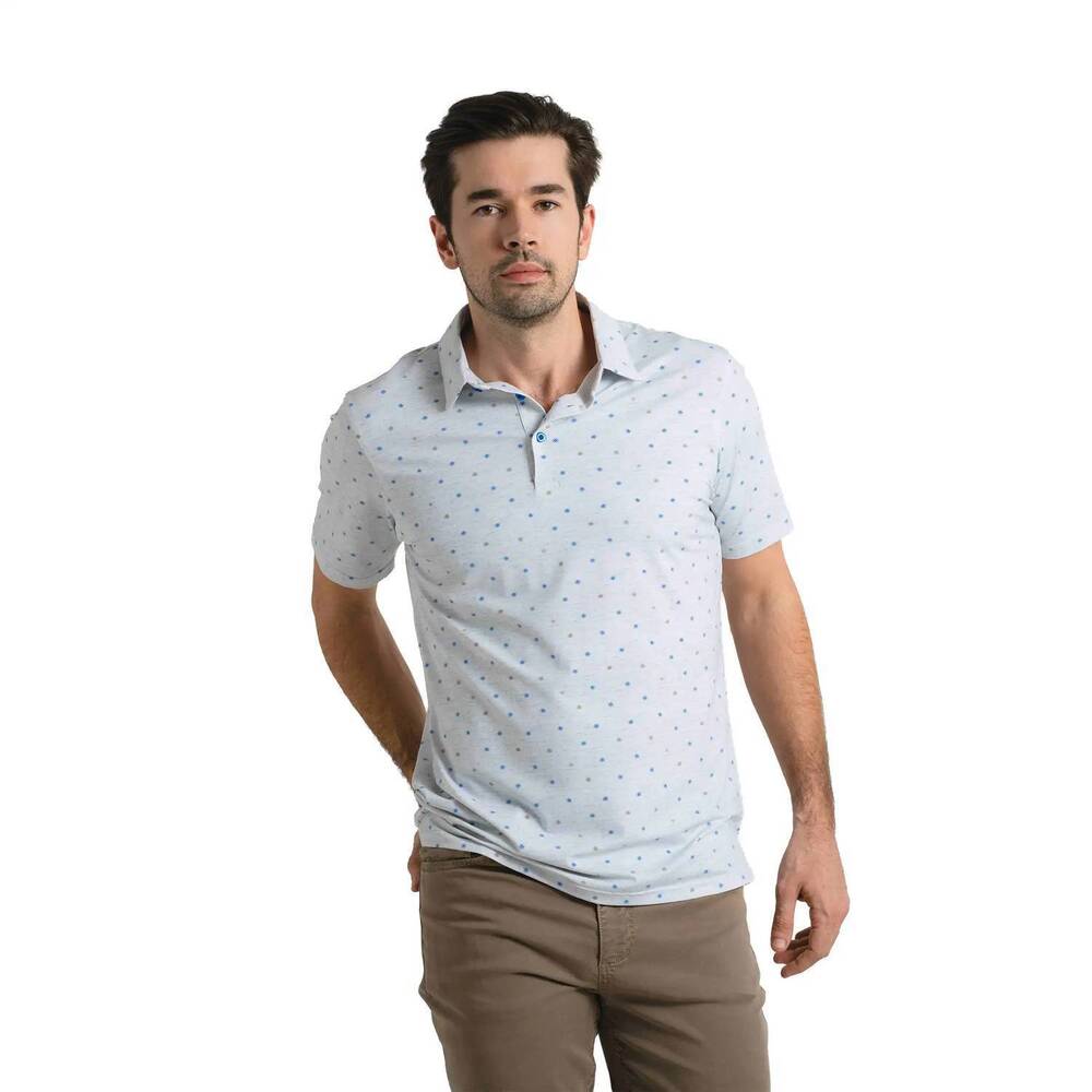 NEW AMERICAN HERITAGE oakmont performance polo in blueburst
